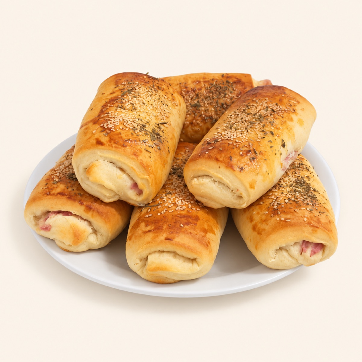 Bauru de queijo e presunto